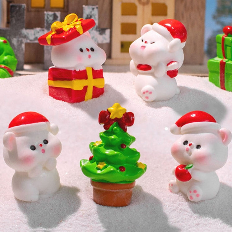 10pcs Christmas Cute Micro Landscape DIY Decorations Snowy Desktop Ornament