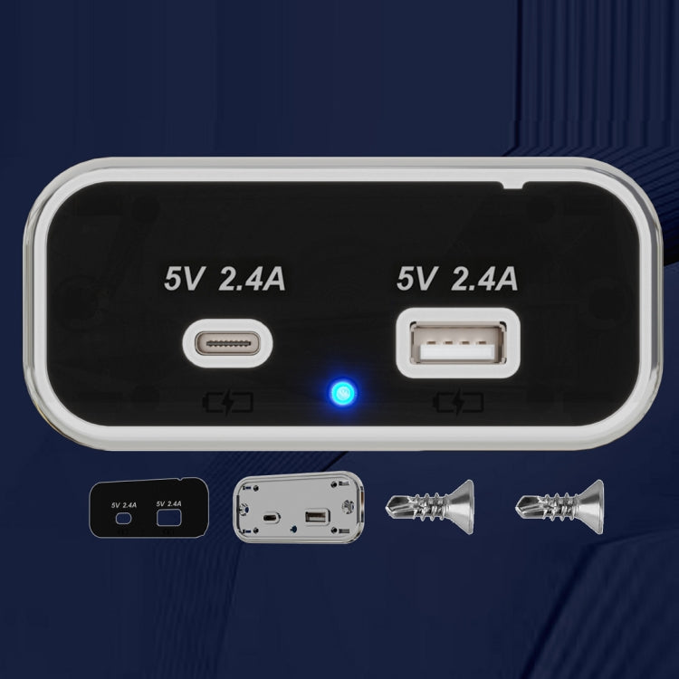 USB Dual-port Multi-function Fast Charging Car Modification Charger, UCC-316A AC4.8A