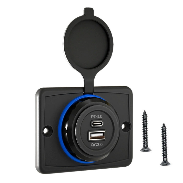 Car Ship Modified Waterproof USB Socket Charger, UCC-350 QC+PD Fast Charge 30W, UCC-350 AC3.1A Total 3.1A 15.5W