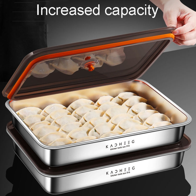 Kacheeg Refrigerator Dumpling Storage Box Home Use Wonton Freezer Organizer