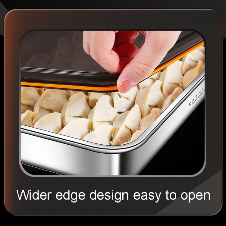 Kacheeg Refrigerator Dumpling Storage Box Home Use Wonton Freezer Organizer