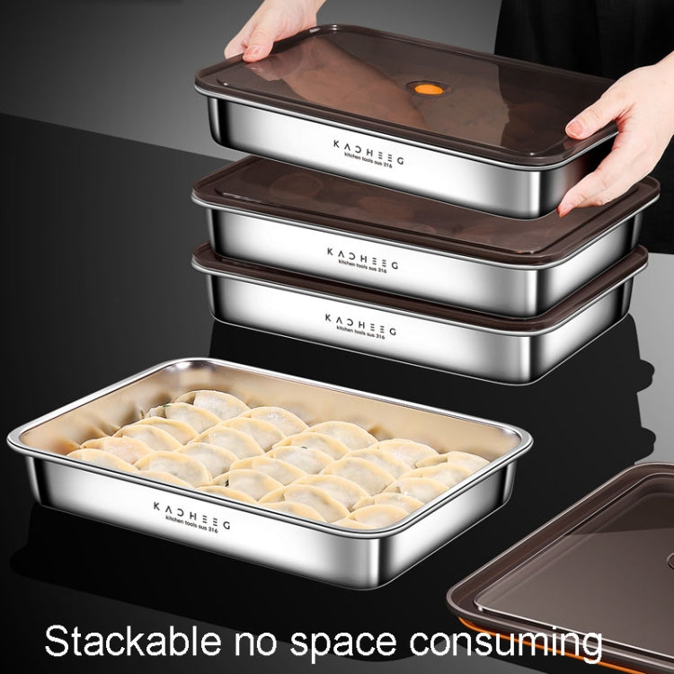 Kacheeg Refrigerator Dumpling Storage Box Home Use Wonton Freezer Organizer