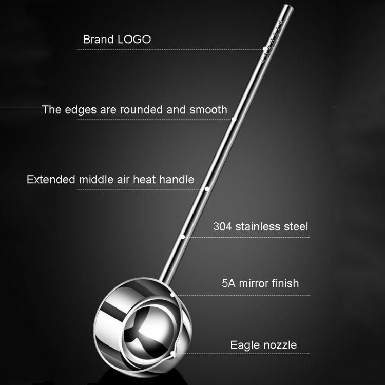 Kacheeg Stainless Steel Hot Oil Skillet Kitchen Small Oil Pouring Spoon