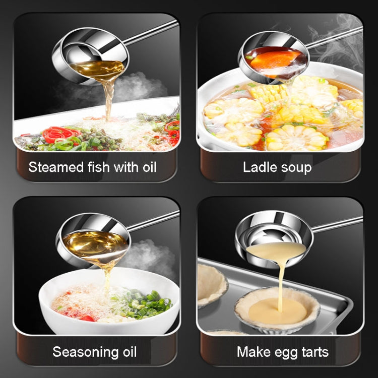 Kacheeg Stainless Steel Hot Oil Skillet Kitchen Small Oil Pouring Spoon