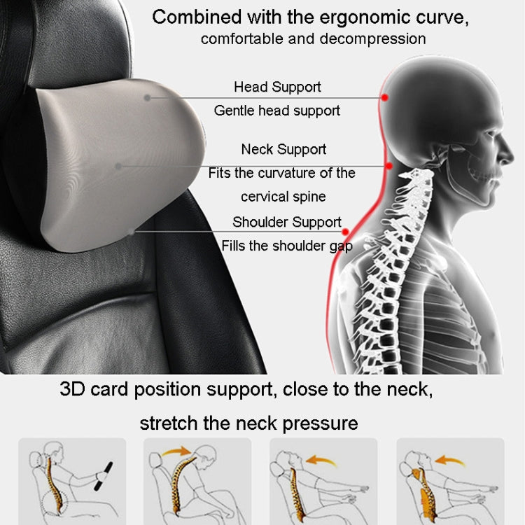 Car Memory Foam Neck Pillow Car Neck Rest Silk Pillow Car Seat Cervical Cushion