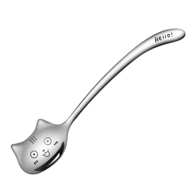 Kacheeg Stainless Steel Cats Spoon Cute Coffee Dessert Ladle Stirring Stick