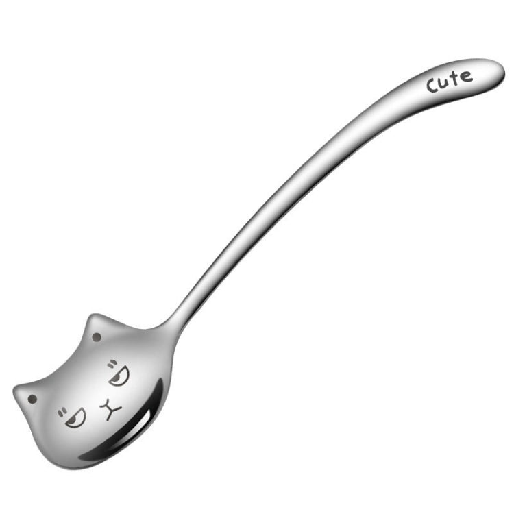 Kacheeg Stainless Steel Cats Spoon Cute Coffee Dessert Ladle Stirring Stick