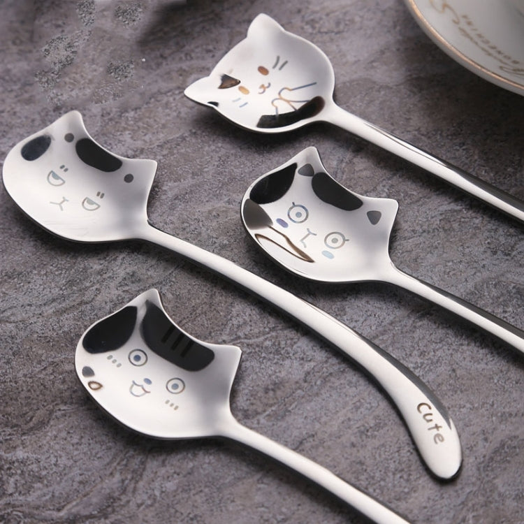 Kacheeg Stainless Steel Cats Spoon Cute Coffee Dessert Ladle Stirring Stick