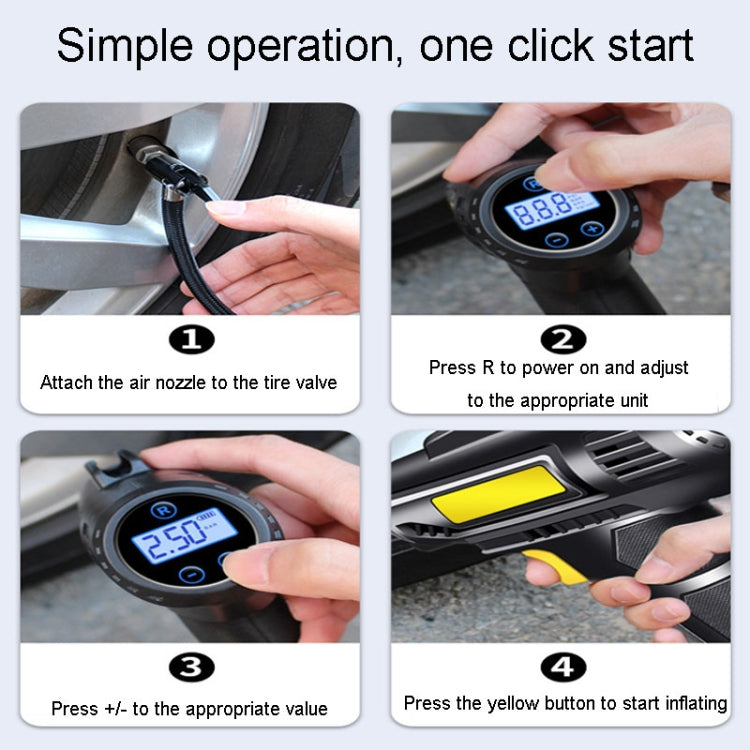 Portable Multifunctional Car Inflator Automobile Tire Pneumatic Pump