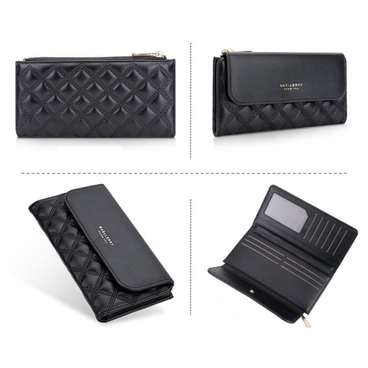 Baellerry N2403 Ladies Long Wallet with Multiple Card Slots Large Capacity Tri-fold Clutch Bag