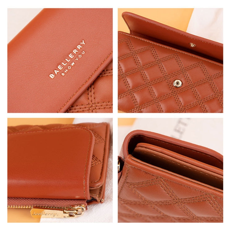 Baellerry N2403 Ladies Long Wallet with Multiple Card Slots Large Capacity Tri-fold Clutch Bag