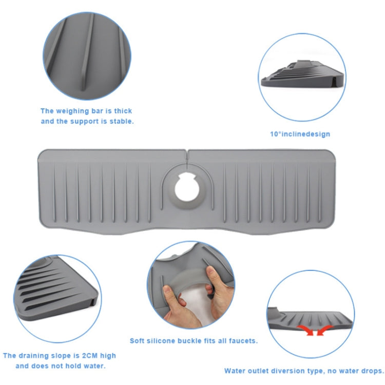 Bathroom Kitchen Silicone Faucet Anti-Splash Drain Mat