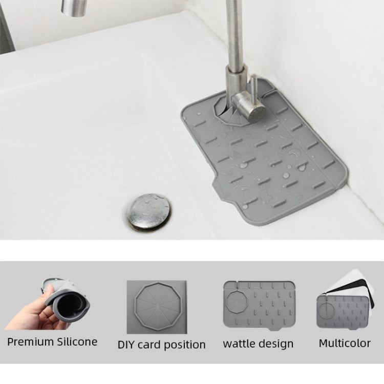 Silicone Faucet Anti-splash Drain Tray Sink Storage Mat