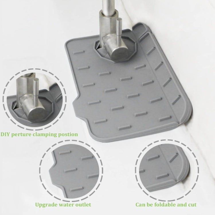 Silicone Faucet Anti-splash Drain Tray Sink Storage Mat