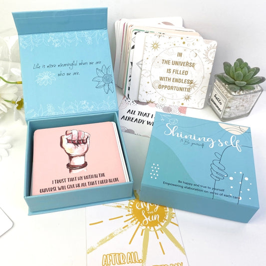 50 Sheets Women Inspirational Cards Affirming Positive English Encouragement Greeting Card Set