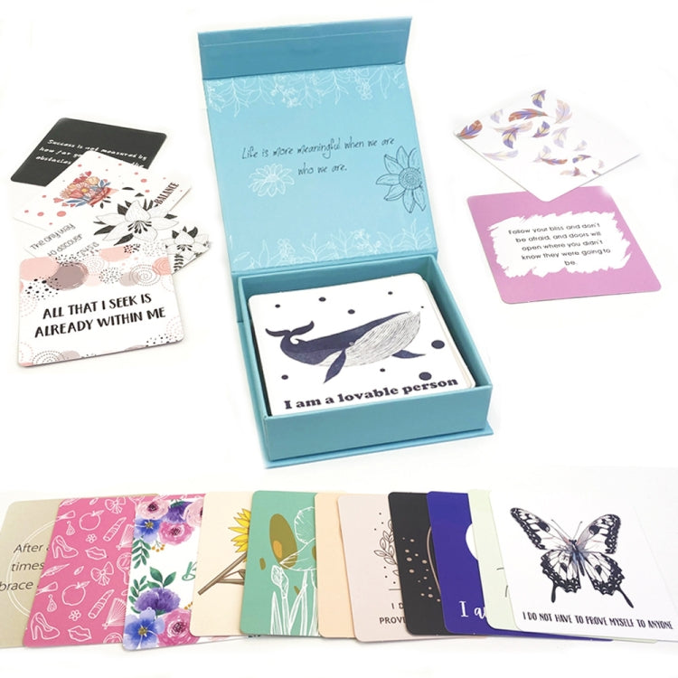 50 Sheets Women Inspirational Cards Affirming Positive English Encouragement Greeting Card Set