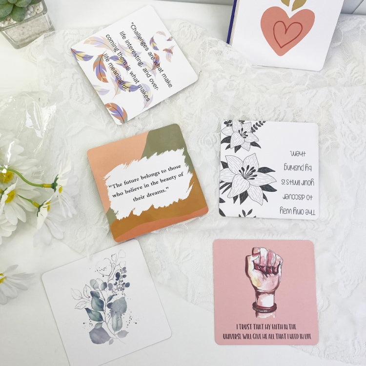 50 Sheets Women Inspirational Cards Affirming Positive English Encouragement Greeting Card Set