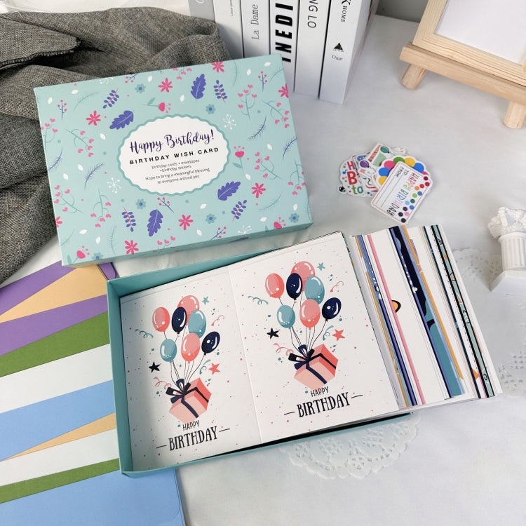 Happy Birthday Greeting Card With Envelopes And Stickers Set