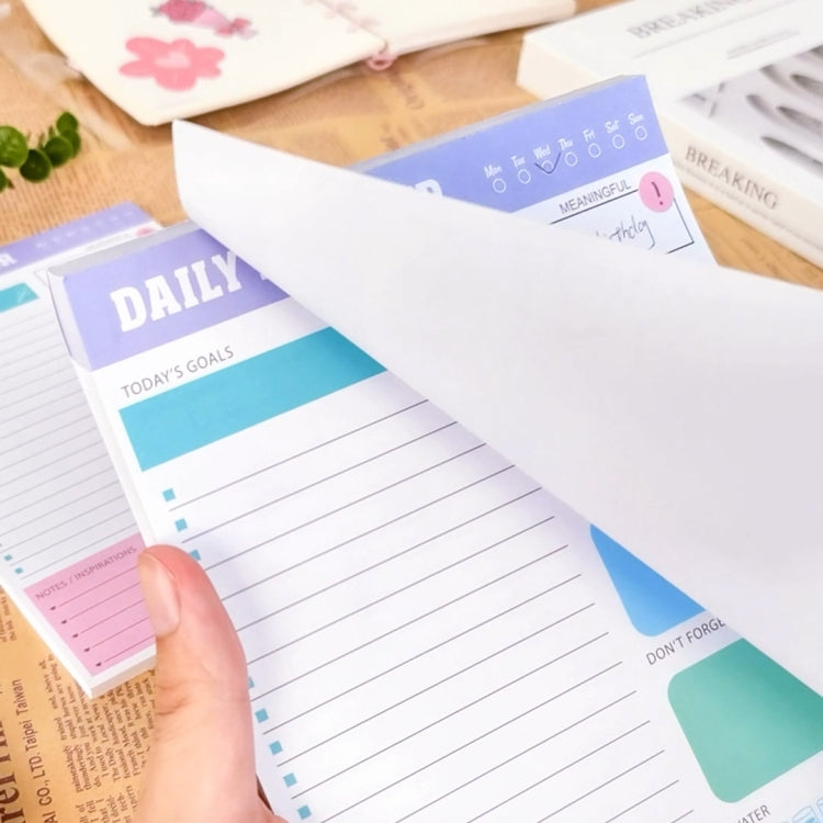 60pages /Book Weekly Planning Note Pad Schedule Time Management Planning Notebook