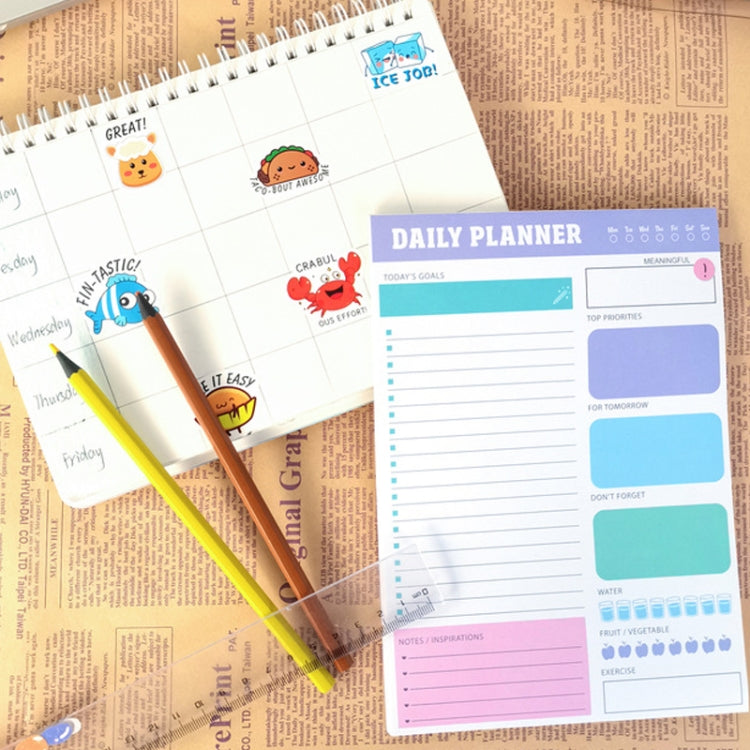 60pages /Book Weekly Planning Note Pad Schedule Time Management Planning Notebook