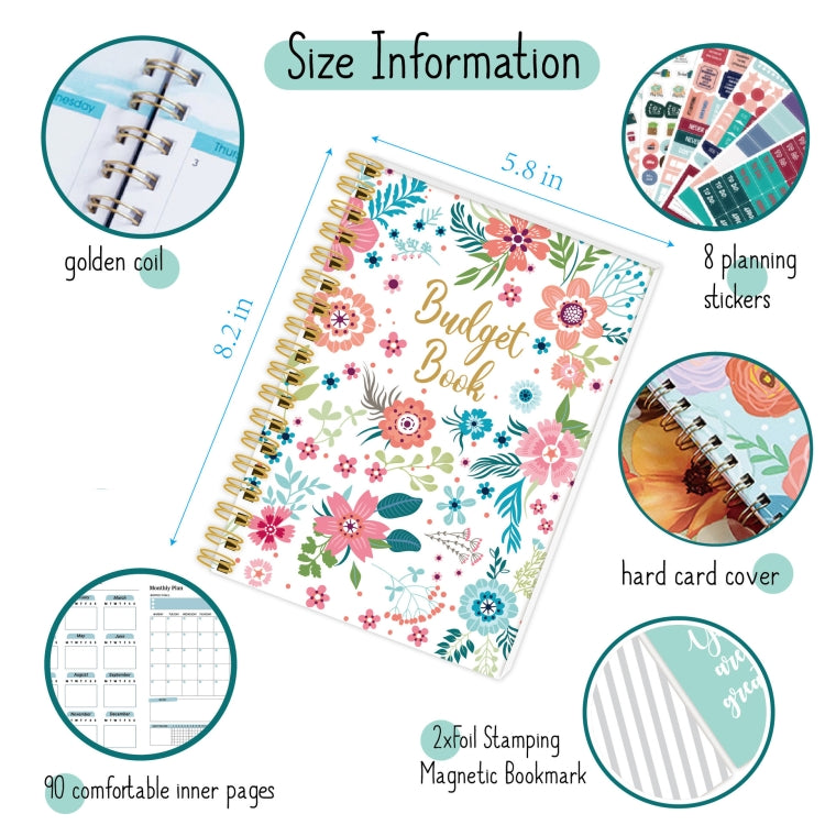 Weekly and Monthly Planner & Sticker Set Schedule Handbook Budget Notebook