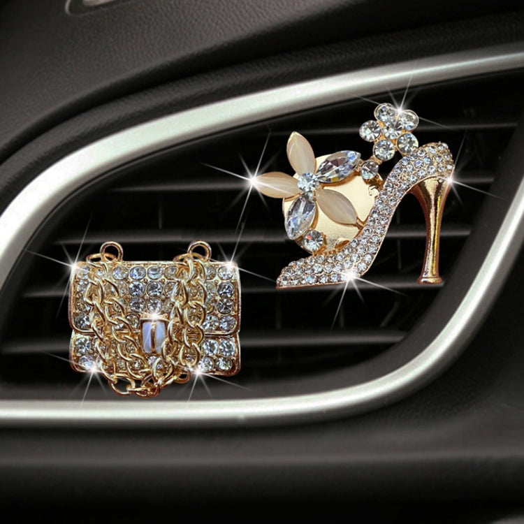 2pcs/Set Car Air Outlet Diamond-Encrusted Decoration Aromatherapy Clip