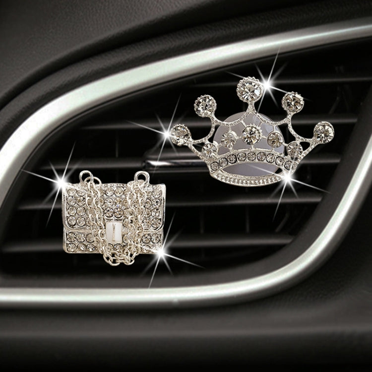 2pcs/Set Car Air Outlet Diamond-Encrusted Decoration Aromatherapy Clip