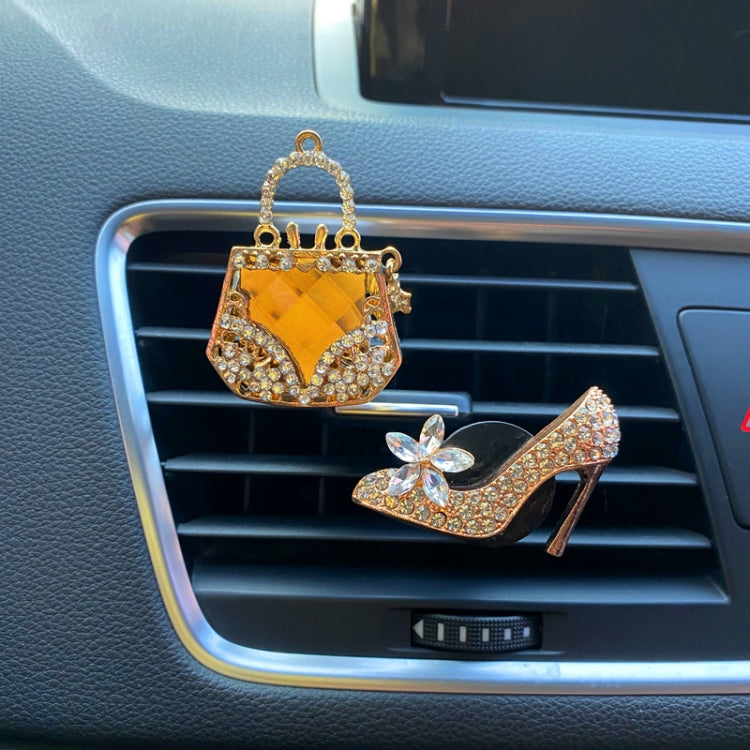 2pcs/Set Car Air Outlet Diamond-Encrusted Decoration Aromatherapy Clip