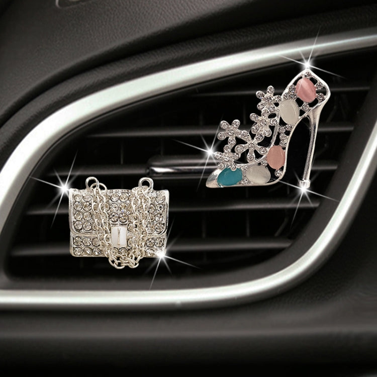 2pcs/Set Car Air Outlet Diamond-Encrusted Decoration Aromatherapy Clip