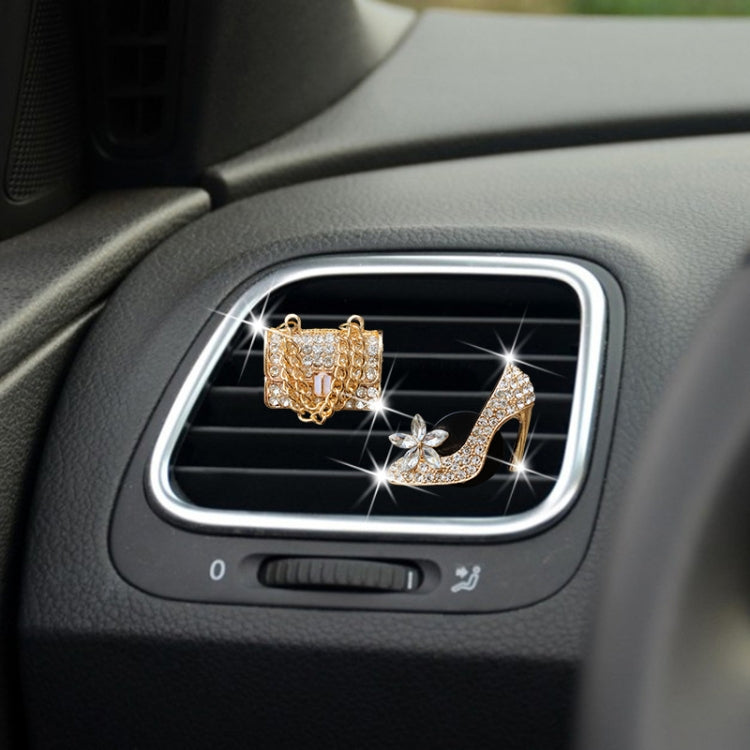 2pcs/Set Car Air Outlet Diamond-Encrusted Decoration Aromatherapy Clip