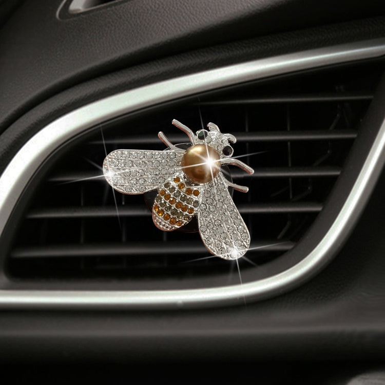 Pearl-encrusted Little Bee Car Air Conditioner Air Outlet Decoration Aromatherapy Clip