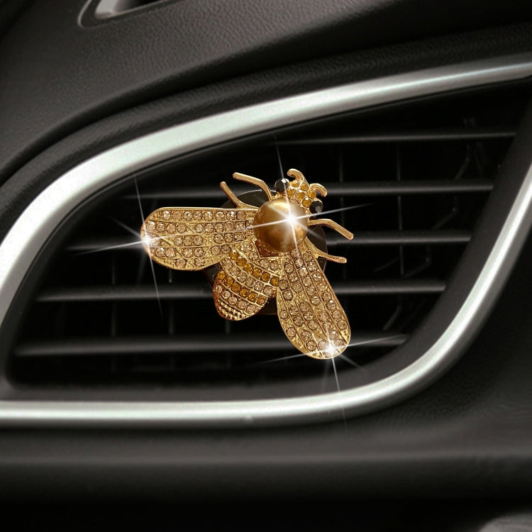 Pearl-encrusted Little Bee Car Air Conditioner Air Outlet Decoration Aromatherapy Clip