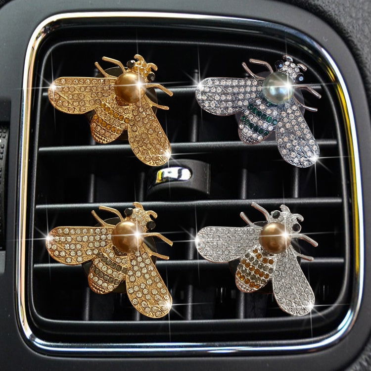 Pearl-encrusted Little Bee Car Air Conditioner Air Outlet Decoration Aromatherapy Clip