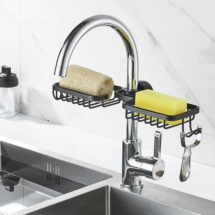 Kitchen Faucet Shelf No-Punch Sink Rag Drainage Basket Sponge Drainage Storage Rack