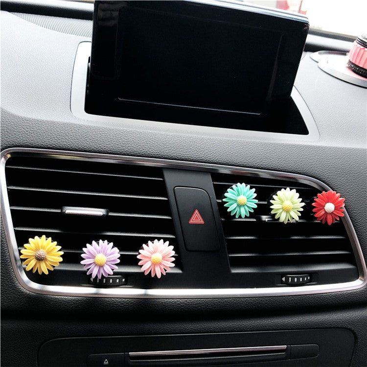 Colorful Resin Daisy Car Air Vent Aromatherapy Decorative Clip