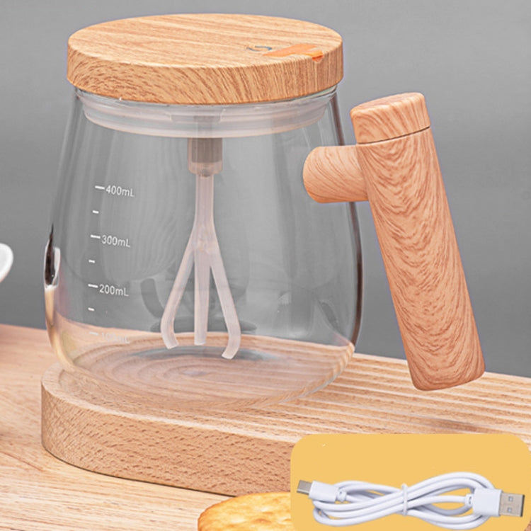 400ml Automatic Stirring Mug Maple Electric Coffee Cup
