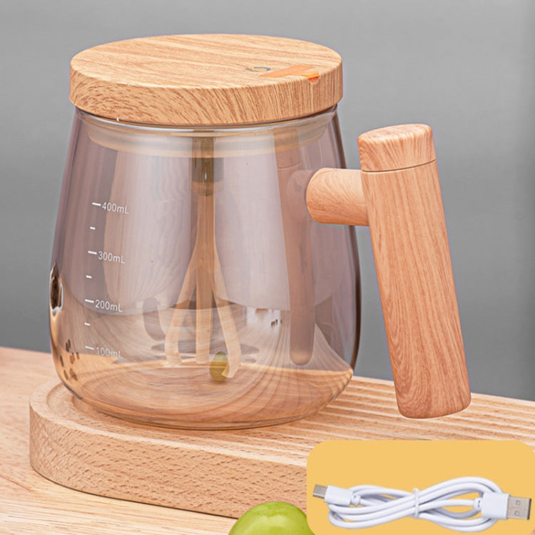 400ml Automatic Stirring Mug Maple Electric Coffee Cup