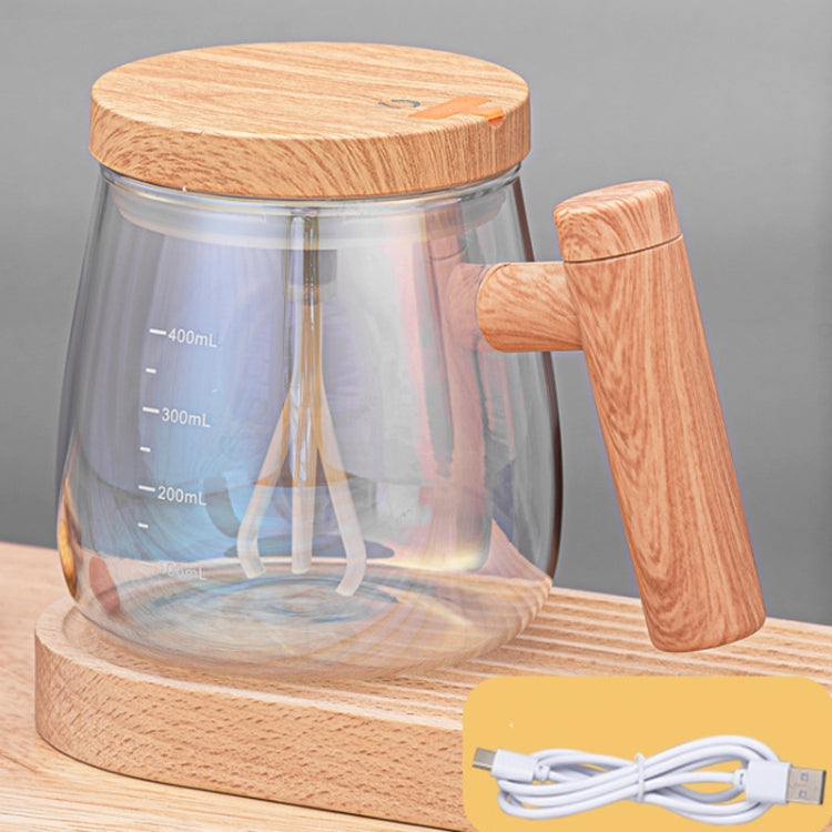 400ml Automatic Stirring Mug Maple Electric Coffee Cup