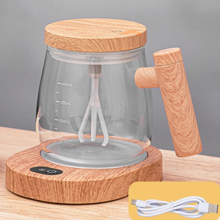 400ml Automatic Stirring Mug Maple Electric Coffee Cup
