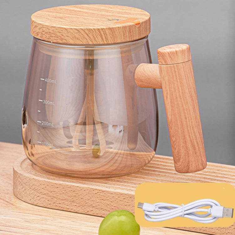 400ml Automatic Stirring Mug Maple Electric Coffee Cup