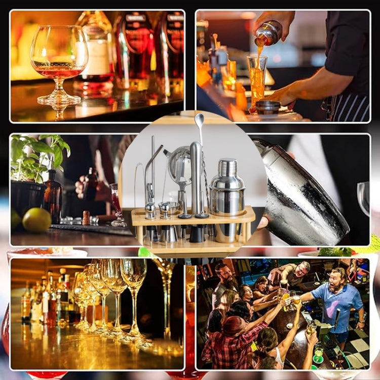 15 In 1 Stainless Steel Bartending Set Cocktail Shaker Bar Bartending Tools