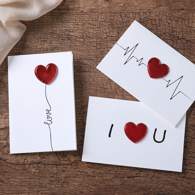 3D Heart Valentine Day Greeting Card Blessings Messages Cards with Envelopes
