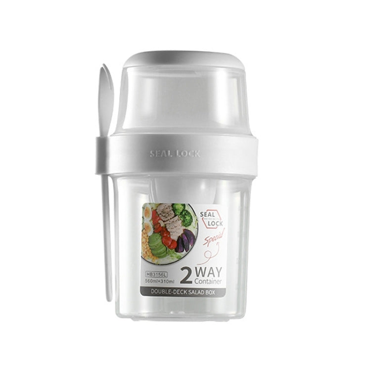Salad Meal Shaker Cup Portable Fruit and Vegetable Container with Fork Dressing Box