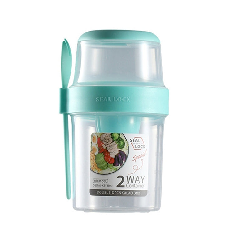 Salad Meal Shaker Cup Portable Fruit and Vegetable Container with Fork Dressing Box