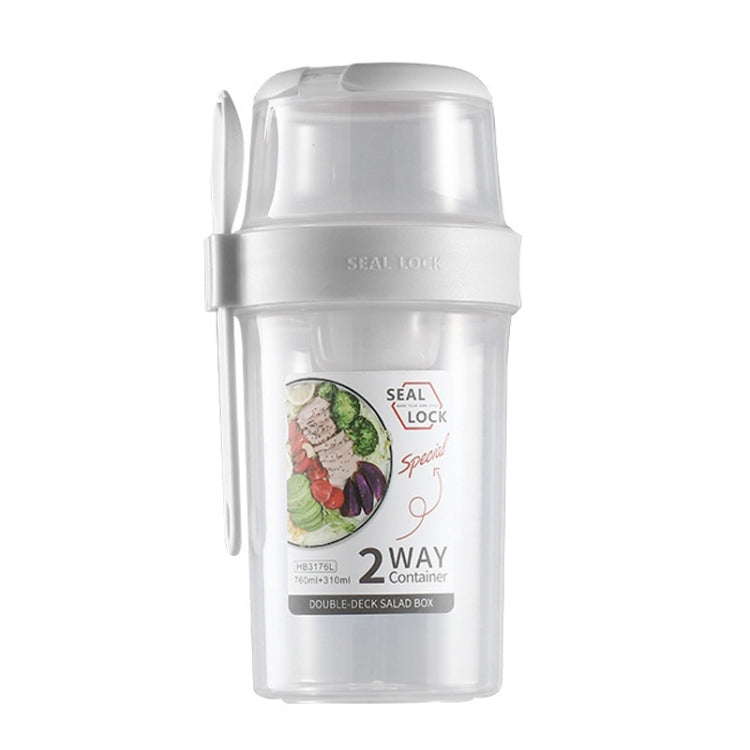 Salad Meal Shaker Cup Portable Fruit and Vegetable Container with Fork Dressing Box