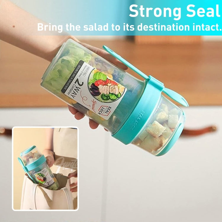 Salad Meal Shaker Cup Portable Fruit and Vegetable Container with Fork Dressing Box