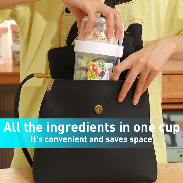 Salad Meal Shaker Cup Portable Fruit and Vegetable Container with Fork Dressing Box