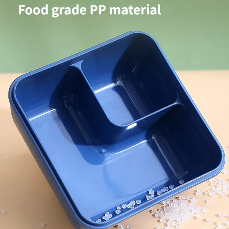 Square Microwaveable Lunch Box Hermetic Bento Box with Spoon Chopsticks