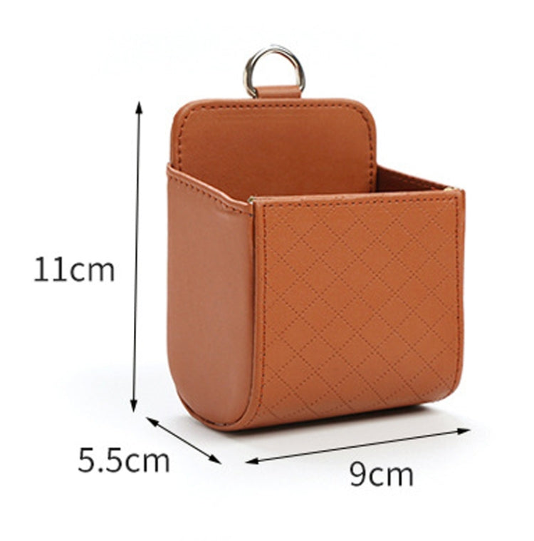 Car Air Outlet Leather Multifunctional Mobile Phone Card Hanging Storage Box