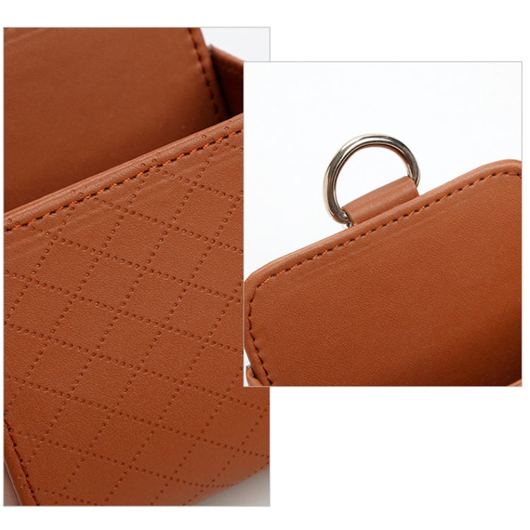 Car Air Outlet Leather Multifunctional Mobile Phone Card Hanging Storage Box